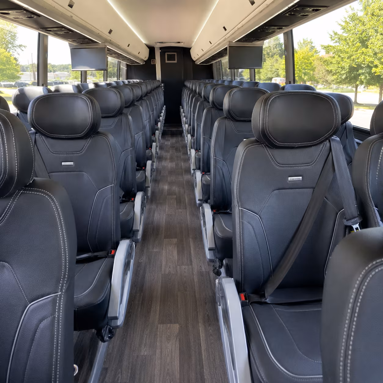56 passenger charter bus interior