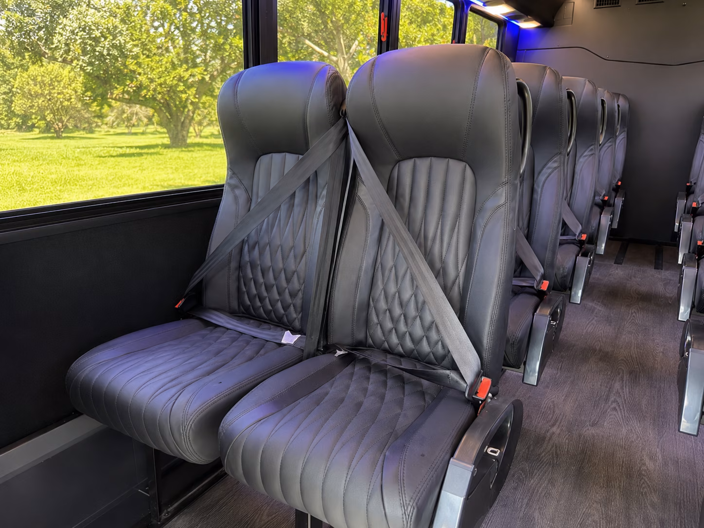 athens 15 passenger minibus inside