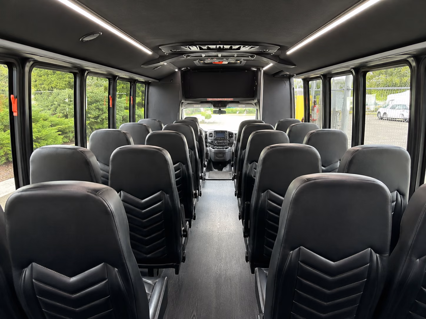 athens 18 passenger minibus inside
