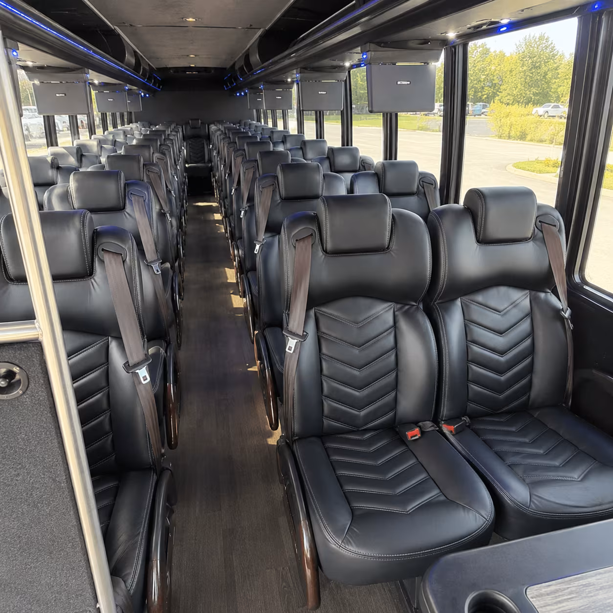 athens 25 passenger minibus interior