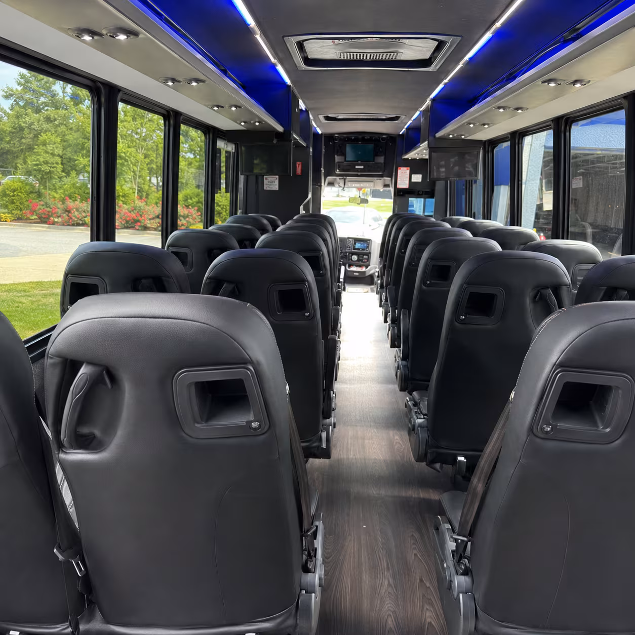 athens 28 passenger minibus inside