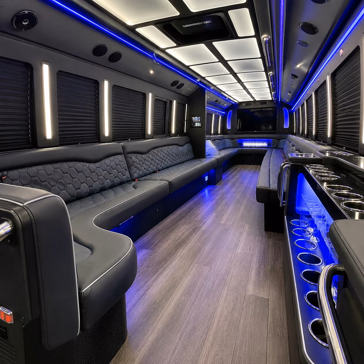 athens party bus interior