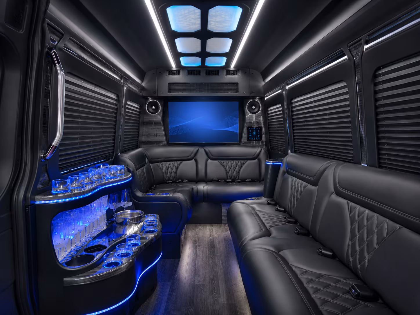 athens sprinter limousine inside