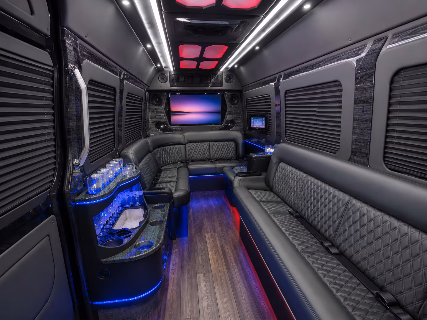athens sprinter limousine interior